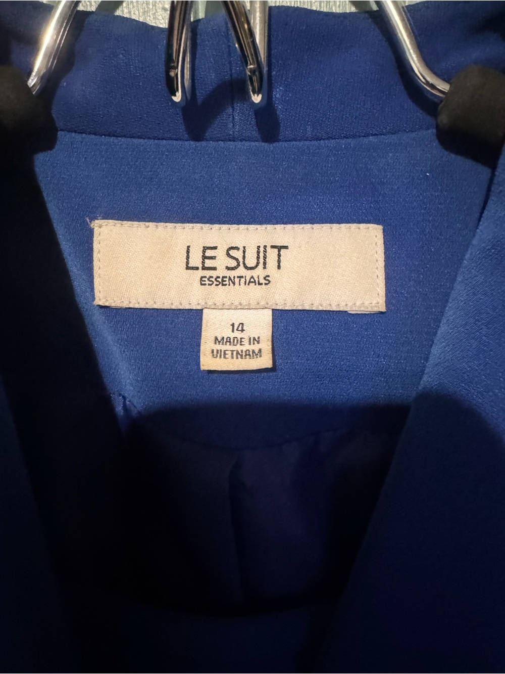Le Suit Cobalt Blue Blazer & Skirt Set - Picture 4 of 11